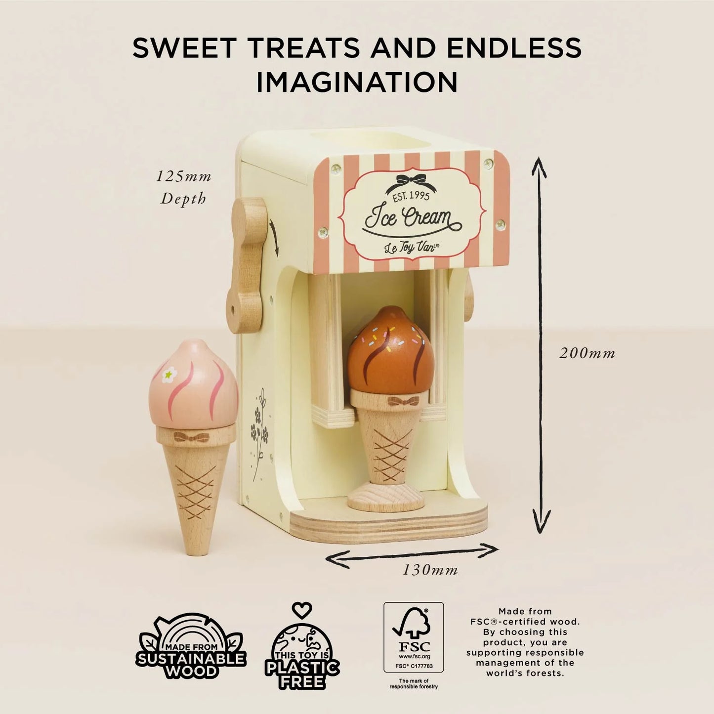 Ice Cream Machine & Play Food Cones