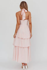 Shaya Tiered Ruffle Maxi Dress Pink