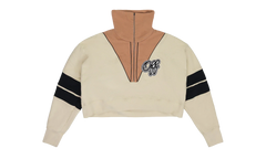 Intarsia Crop Half Zip Sweater "Cream" OFW WTPS 0001