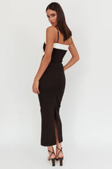 Switched On Column Maxi Skirt Black