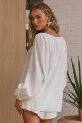 Kerissa Mini Shorts Eggshell