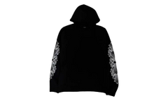 Cashmere Embroidered Floral Sleeve Pullover Hoodie "Black" CHRM1012