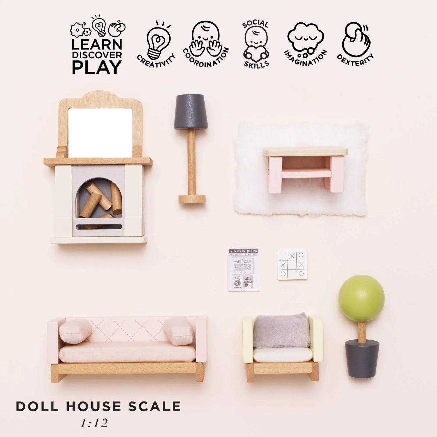 Doll House Sitting Room Furniture Set