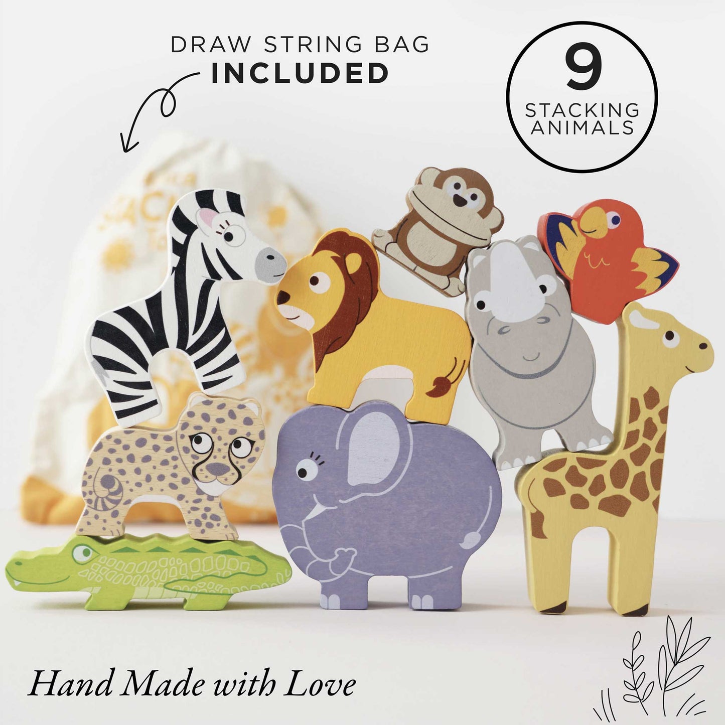 Zoo and Sea Life Wooden Animals