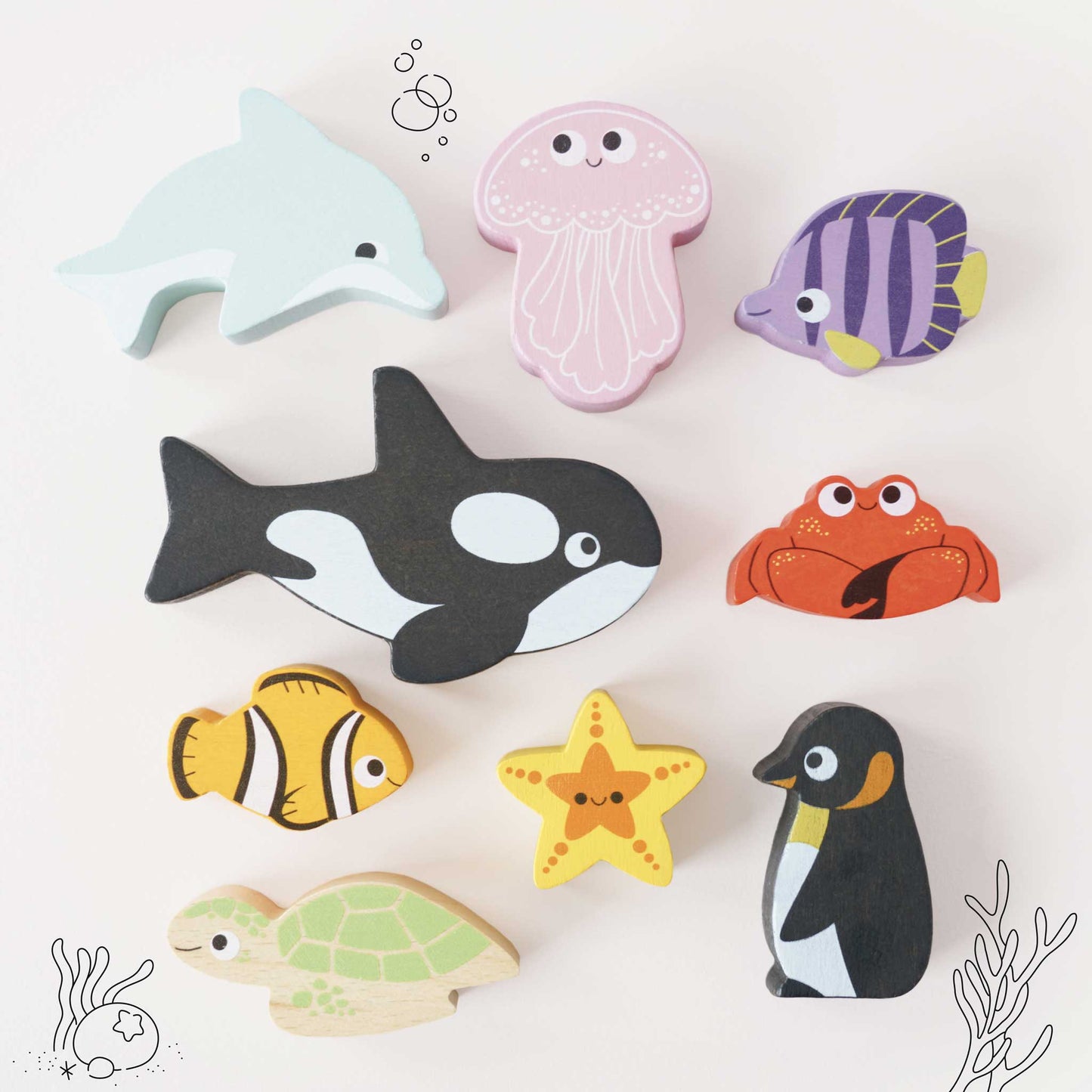 Zoo and Sea Life Wooden Animals