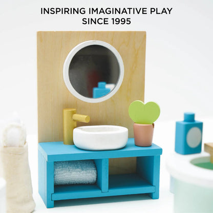 Wooden Dolls house Bathroom Furniture