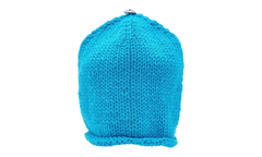 Leather Cross Patch Cashmere Knit Beanie "Blue / Purple" CHRM1132