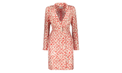 SILK FLORAL WRAP MIDI DRESS "Red" RW DR0013 5615 P23 37
