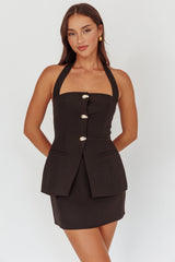 Tammi High Waist Mini Skirt Black