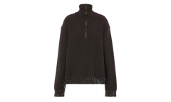 Wool Quarter-Zip Sweater WMNS "Brown" S51HL0040M13227143F