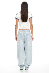 LIONESS On My Way Denim Jeans Light Denim