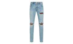 Croc Leather MX1 Jeans "Aged Indigo" AMBMJE1057 921