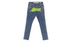 Neon Lime Jean "Medium Blue Wash" 411 8102 MEDI