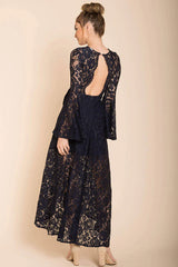 Aviva Gypsy Glam Maxi Dress Navy