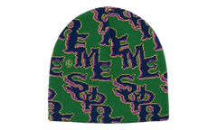 Slanted Gothic Outline Beanie "SS26 - Green" SU27274