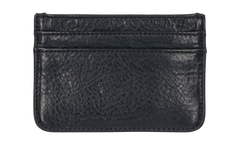 Scroll Logo Leather Card Holder "Black/Silver" CHRM0811