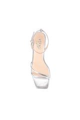 VERALi Stevie Block Heel Sandal Silver Metallic