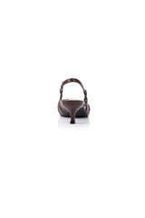VERALI Lucius Slingback Kitten Heels Chocolate