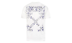 Slim Fit Airport Tape Print T-Shirt "White" OMAA027S201850030188