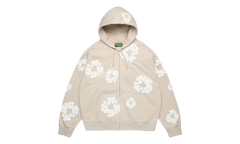 Cotton Wreath Zip Hoodie "Cream" DT613