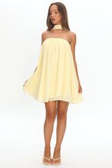 Read The Signs Strapless Mini Dress Butter
