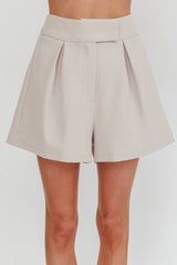 Galisse Wide Leg Shorts Cream