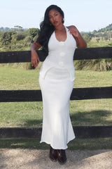 Duma Knit Maxi Skirt Cream